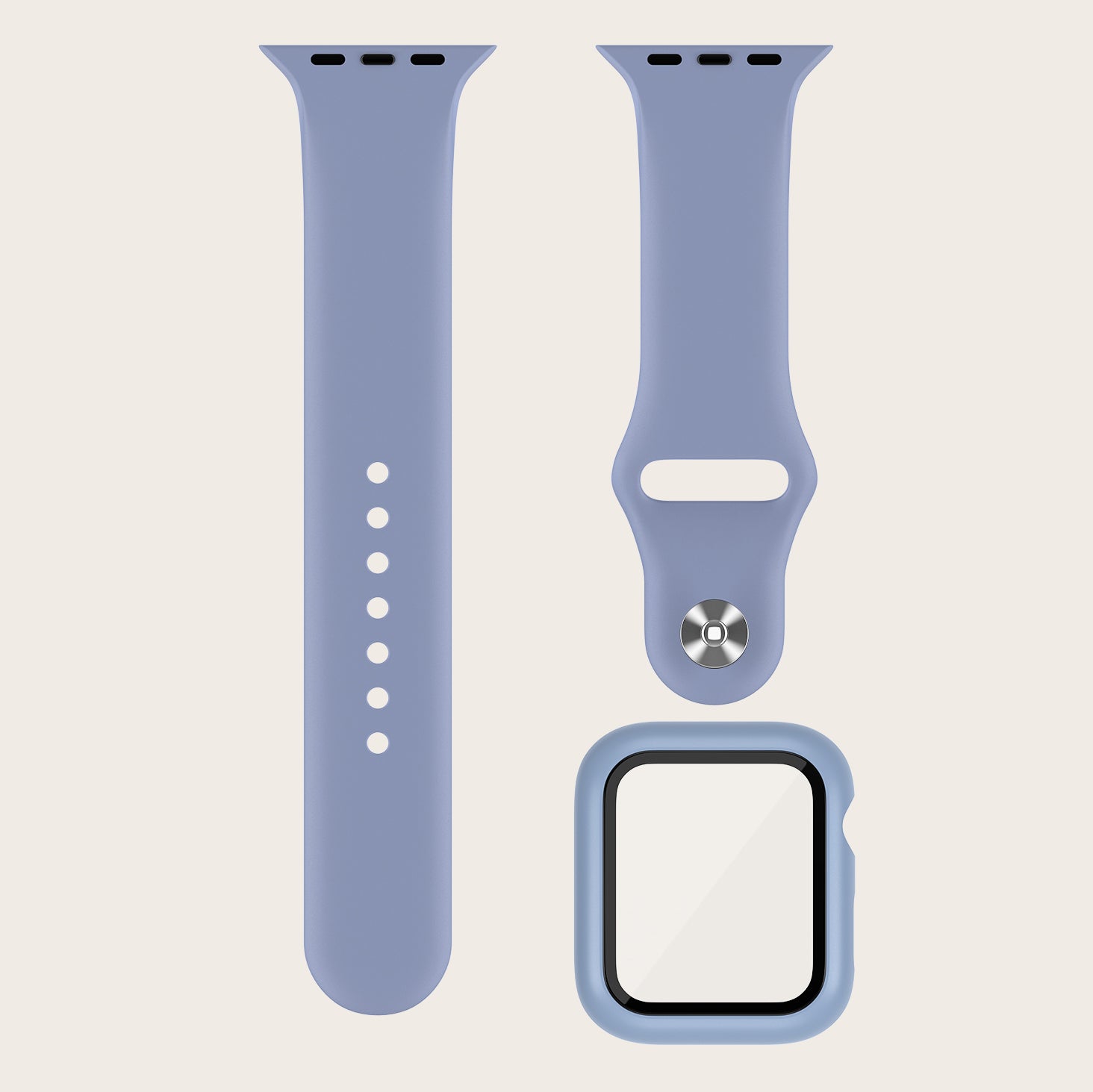 Solid Color Silicone Detachable Watch Band + Watch Case Replacement for Apple Watch 3 2 1 42mm Size S Solid Color Silicone Detachable Watch Band + Watch Case Replacement for Apple Watch 3 2 1 42mm Size S